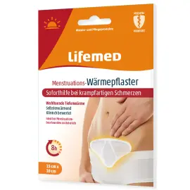 Warmtepleister voor pijnlijke menstruatie, wit - Lifemed 