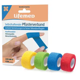 Zelfklevende, samenhangende tape, assorti - Lifemed 