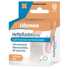 Sparadrap 'Classic', wit, 25 mm x 5,0 m - Lifemed 