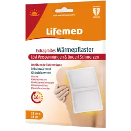 Verwarmingspleister, 190 x 130 mm, wit - Lifemed 