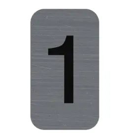 Signalisatieplaatje cijfers '4', 25 x 44 mm - Exacompta 