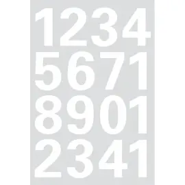 Cijferstickers 0-9, witte folie - Herma 