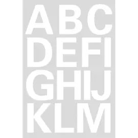 Zelfklevende letters A-Z, witte folie, 25 mm hoog - Herma 