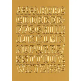 Alfabetstickers A-Z, gouden folie, 12 mm hoog - Herma 