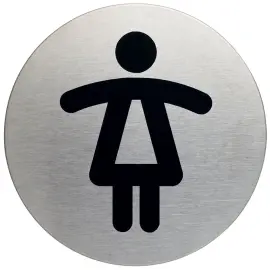 Pictogram 'WC Dames & Heren', diameter: 83 mm - Duurzaam 