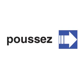 Signaleringbord 'duwen', (L)170 x (H)47 mm - Pavo 
