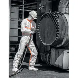 Wegwerpbeschermingsoverall 4B, XXL, wit/oranje - Uvex 