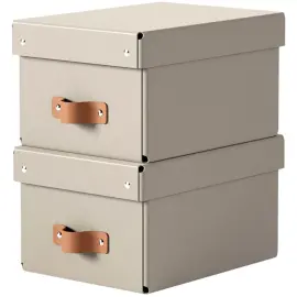 Opbergdoos Puro, karton, 7 L, set van 2, zwart - Leitz 