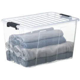 Opbergdoos HOME BOX, 52 L, transparant - Plast Team 