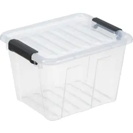 Opbergdoos HOME BOX, 1,5 L, transparant - Plast Team 