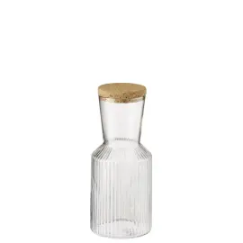 Glazen karaf LINES, 1 liter, transparant - APS 