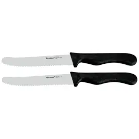 2 Messen voor eenvoudige lunch, zwart - Metaltex 