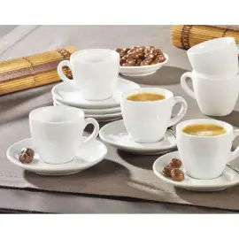 6 espresso kopjes 'Bistro', wit - Esmeyer 