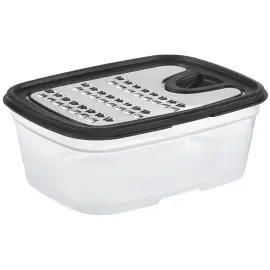 Rasp met bakje, transparant/zwart - Gastromax 