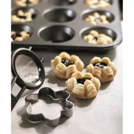 Muffinvorm, koolstofstaal, 12 muffins - Gastromax 