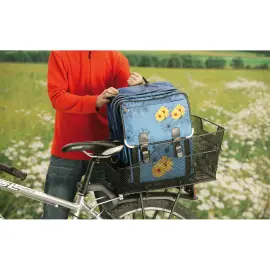 Grote fietsmand voor bagagedrager - Zwart - Fischer 