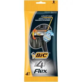 Wegwerpscheermes 4 Flex - Voor mannen - Verpakking van 4 - Bic 