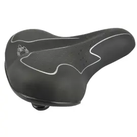 FISCHER Zadel voor trekkingfiets Elastomeer, zwart / wit 