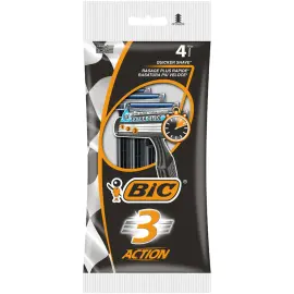 Wegwerp scheermes 3 Action - Voor mannen - Verpakking van 4 - Bic 