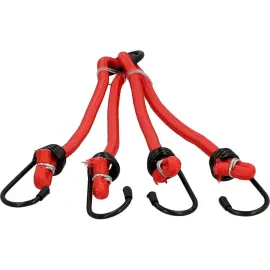 FISCHER Elastische fietsspanner met 4 armen, rood 