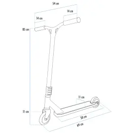 Freestyle stepfiets Flipwhip metallic rood 