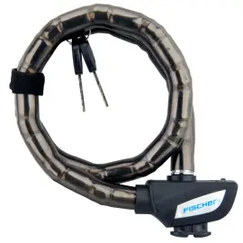 FISCHER Kettingslot voor fiets met geharde schakels, zwart 