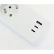 Stekkerdoos met 3 stopcontacten en USB - 4 meter kabel - Met schakelaar 