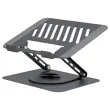 Draaibare metalen laptopstandaard 360° iClick - Grijs