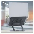 Draaibare metalen laptopstandaard 360° iClick - Grijs