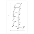Mobiele display 5 schappen 15 documenten A4 in alu 