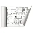 Witte papierrol voor copier CLAIREFONTAINE 0,914x175 m - 75g