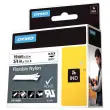Nylon tape voor labelmaker RHINO 19mm achtergrond wit zwarte inkt