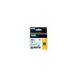 Vinyl tape voor labelmaker RHINO 19mm achtergrond wit zwarte inkt