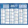 Blauwe bankkalender 12 maanden - 17,5 x 13,5 cm - BOUCHUT GRANDREMY 
