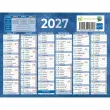 Blauwe bankkalender 12 maanden - 17,5 x 13,5 cm - BOUCHUT GRANDREMY 