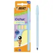 5 BIC Cristal balpennen - Medium punt 0,6 mm - Pastelkleuren