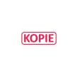 Timbre met commerci&euml;le formule X-Print "Kopie" - rood 