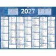 Kalender bank Bouchut blauw 13 maanden- 42 x 32 cm