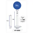 Buisvormige asbak - 3L - Antraciet - PROBBAX