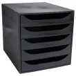 Ecobox+ Ecoblack opbergmodule - 5 laden - Zwart - EXACOMPTA