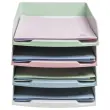 4 Postbakken Autentik - Assortiment van kleuren - EXACOMPTA