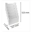 Modulaire wandverdeler - Horizontaal - 6 compartimenten - Grijs - EXACOMPTA