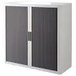 Lage roldeurkast Easyoffice Easyoffice wit en antraciet - 1 m - PAPERFLOW 