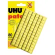 Verpakking van 80 zelfklevende pads van Patafix - Geel - UHU