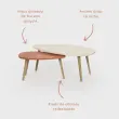 Upcycled salontafel Bellecombe - 95 x D 50 cm - Camel