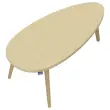 Upcycled salontafel Bellecombe - 95 x D50 cm - Zandkleurig