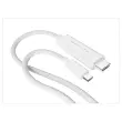 USB-C naar HDMI 4K kabel in wit gevlochten nylon, 2,5 m - HYPERTEC