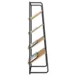 Zwart Mat Stalen Vloerstandaard & 4 Houten Planken - MEET