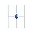 100 Multifunctionele etikettenbladen AVERY 105x148 mm, oftewel 400 etiketten/doos