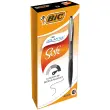 12 Atlantis Soft balpen met 1 mini fashion corrector - zwart - BIC